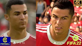 PS5 Fifa 22 vs eFootball 2022 Graphic COMPARISON