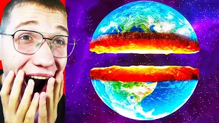 🔴 חתכתי את כדור הארץ לחצי?! (הורסים את כל העולם ב Solar Smash חלק 2!)