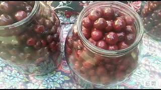 Вишня на зиму БЕЗ САХАРА! заготовки на зиму!🍒🍓👍