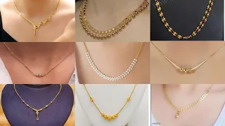 Beautiful Gold Necklace Design For Girls |Light weight Daily Wear Gold Chain Design |New Design 2022