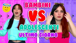 BAMBINI VS ADOLESCENTI ALL'ULTIMO GIORNO DI SCUOLA