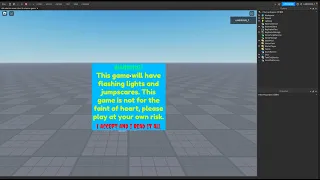 How to make a warning screen in Roblox Studio! (Good for Horror games!)