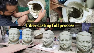 silicone mold to fiber casting full process