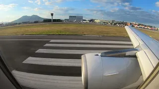 Mt Vesuvius in stunning  morning light I Lufthansa A320 breathtaking departure out of Naples I 4K60