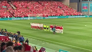 Danmarks Nationalsang: Danmark - Rusland EURO 2020.