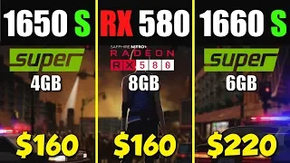 GTX 1650 Super vs. RX 580 vs. GTX 1660 Super