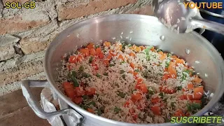 Un Rico ARROZ Blanco con Verduras