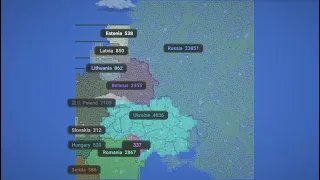 Russia vs. Ukraine Fight in Worldbox at 250x speed