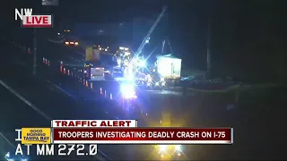 Troopers investigate deadly crash on I-75