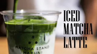 Matcha latte Japanese style - How To Make Our Iced Matcha Latte  | MATCHA STAND MARUNI OFFICIAL