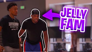 JELLY FAM GOES AT PROS! 😈 Isaiah Washington Workout | Jordan Lawley Basketball