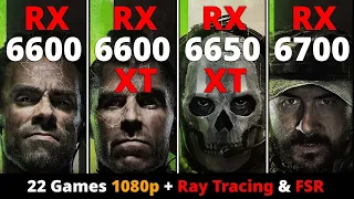 RX 6600 vs RX 6600 XT vs RX 6650 XT vs RX 6700 - 22 Games 1080p + Ray Tracing & FSR