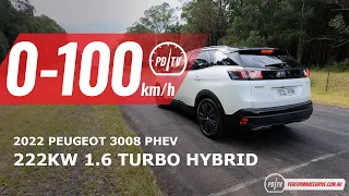 2022 Peugeot 3008 Hybrid (PHEV) 0-100km/h & engine sound