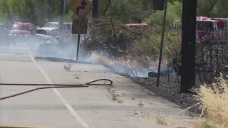 Grass fires break out across Sacramento region Tuesday as temperatures soar