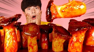 ENG SUB)Amazing! Spicy King Oyster Mushroom Eat Mukbang🍄Korean ASMR 후니 Hoony Eatingsound Realsound