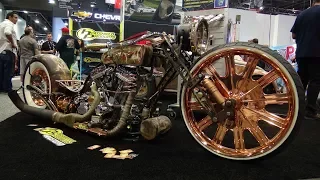 Rat Rod Motorcycle from After Hours Bikes at SEMA 2017.