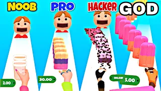 NOOB vs PRO vs HACKER vs GOD in Popsicle Stack