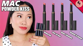 IS IT BETTER? | THE NEW MAC POWDER KISS SLIM STICK, gingerella, stay curious, sweet cinnamon...