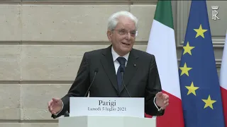 Parigi dichiarazioni alla stampa Presidente Mattarella