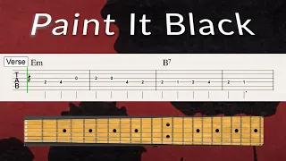 Paint It Black Guitar TAB Playalong