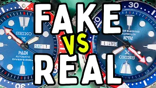 FAKE vs REAL - A full comparison - Seiko Prospex PADI Divers Pepsi