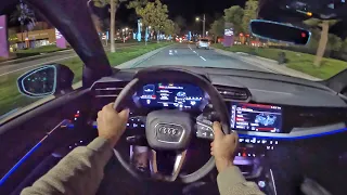 2022 Audi S3 S Sport POV Night Drive (3D Audio)(ASMR)