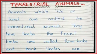 Terrestrial animals/What are terrestrial animals/Types of terrestrial animals ||