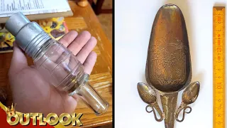 What Is This Mysterious Glass Container With Metal Attachment And Spoon-like Thing With Pointed End?