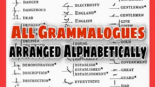 Dictation Of All Grammalogues || Alphabetical Order || Pitman Shorthand ||