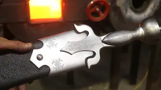 Forging a pattern welded Indian scimitar, part 7, making the scabbard.