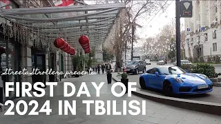 First day of 2024 | Experience Tbilisi on January 1st | Walking streets of Georgia
