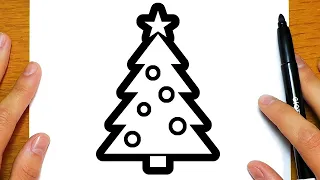 COME DISEGNARE UN ALBERO DI NATALE | Disegni facili ed educativi