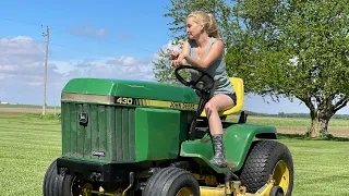 Nothin’ runs like a Deere! 🦌 Wife likes the 430 Diesel!