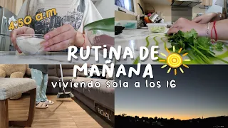 RUTINA DE MAÑANA 4:50 am 🥑🛏️☀️// habitos para este año¡!