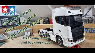 Tamiya Scania 770S 8x4 Heavy Hauler - Part 6 - Cab, Beacons & Light Bars - 4k