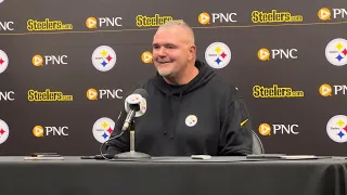 Steelers offensive line coach Pat Meyer on draft picks Troy Fautanu, Zach Frazier, Mason McCormick