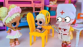 WHO BIT ME, DOCTOR!? LOL surprise dolls KIDS in kindergarten. Funny cartoons Darinelka