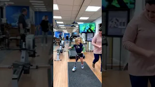 5 year old running with a prosthetic leg