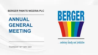 Berger Paints Nigeria PLC 61ST ANNUAL GENERAL MEETING 2021