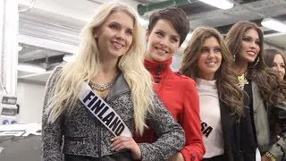 Miss Universe Contestants at Moscow Raceway