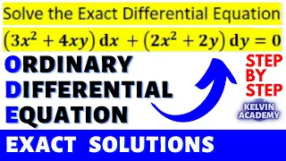 SOLVE EXACT SOLUTION (3x^2 + 4xy)dx + (2x^2 +2y)dy = 0