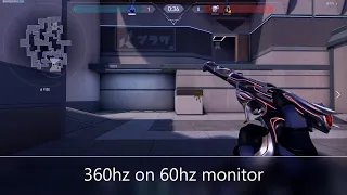 Valorant - what 360hz on 60hz monitor feels like