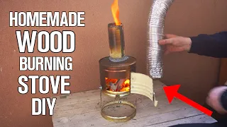 Homemade Mini Wood Burning Stove
