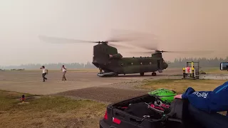 CHINOOK Startup after dropping CCSAR off during 2017 Wildfires