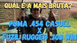 454 CASULL VS FUZIL 308 WIN: QUAL A MAIS BRUTA???