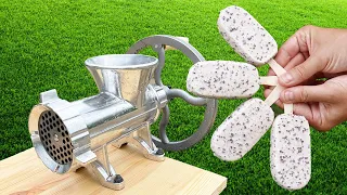 🟢 Experiment!! DIFFERENT ICE CREAM vs Meat Grinder - ASMR video