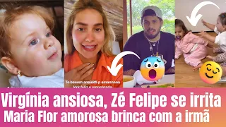 Virgínia Fonseca ANSIOSA 😱 Zé Felipe se irrita 😩 Maria Alice e Maria Flor brincando na casa na Bahia