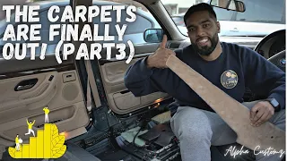 REMOVING THE CARPETS IN THE BMW E38 PART 3 😲| EPISODE 7