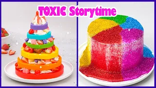 😩 Toxic Storytime 🌈 Best Satisfying Rainow Cake Recipe For Desserts