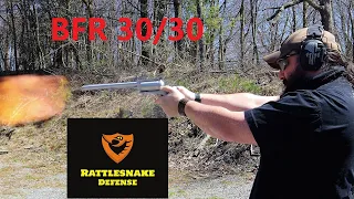 Magnum Research BFR 30-30 hand cannon review.  This one packs a punch.